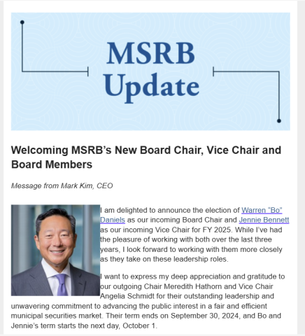 MSRB Update Fall 2024